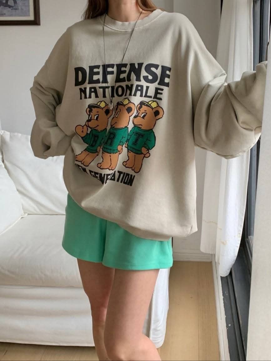 POLARbear 韓國男裝DEFENSE熊熊OVERSIZE寬TEE