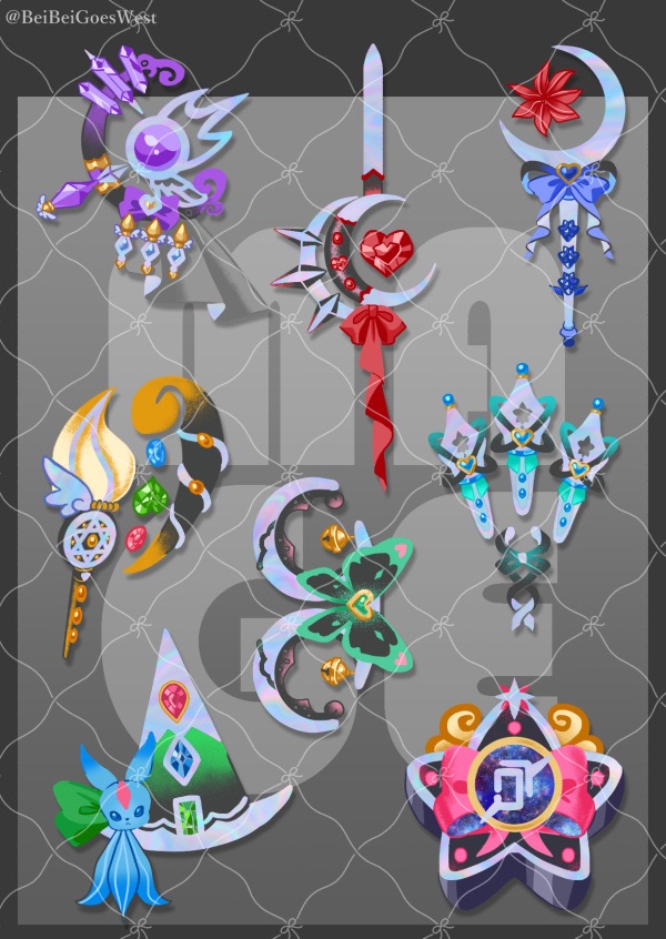 艾奧傑亞的魔法少女們 燙雷射銀轉印貼