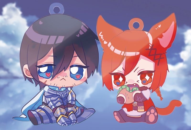 小小的光之戰士藍色壓克力板吊飾