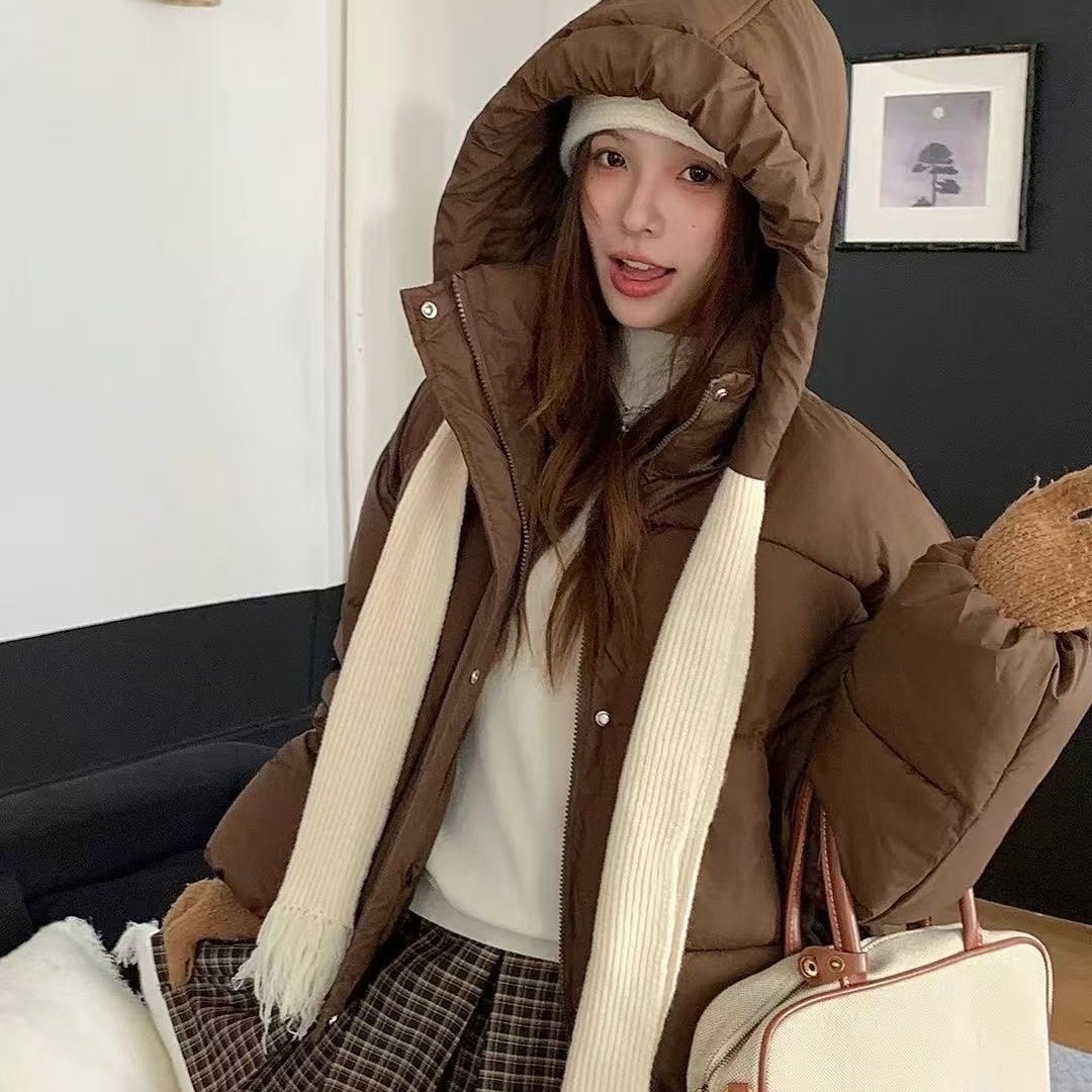 寒流必備｜配色鋪棉連帽外套