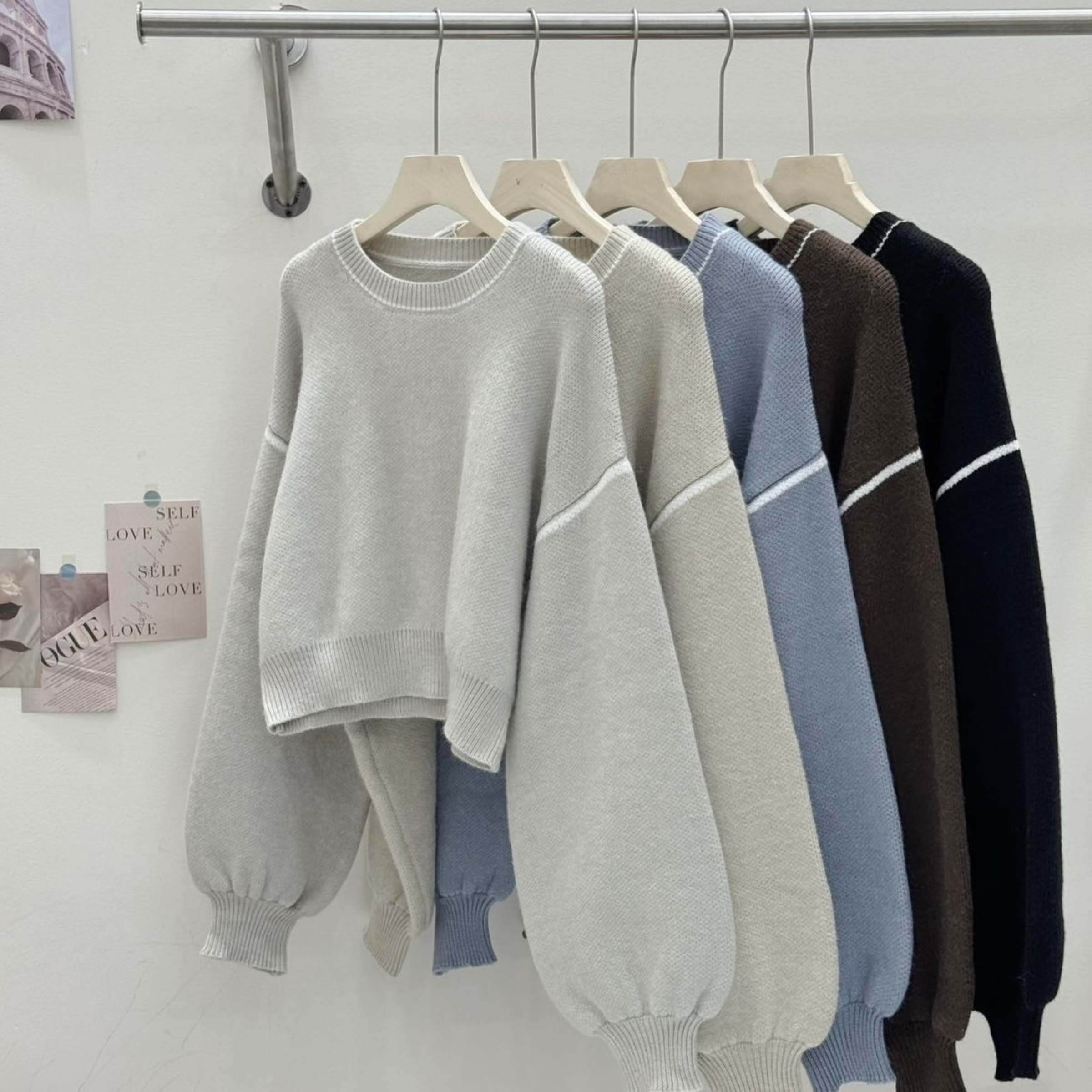 百搭實穿｜配色質感針織毛衣