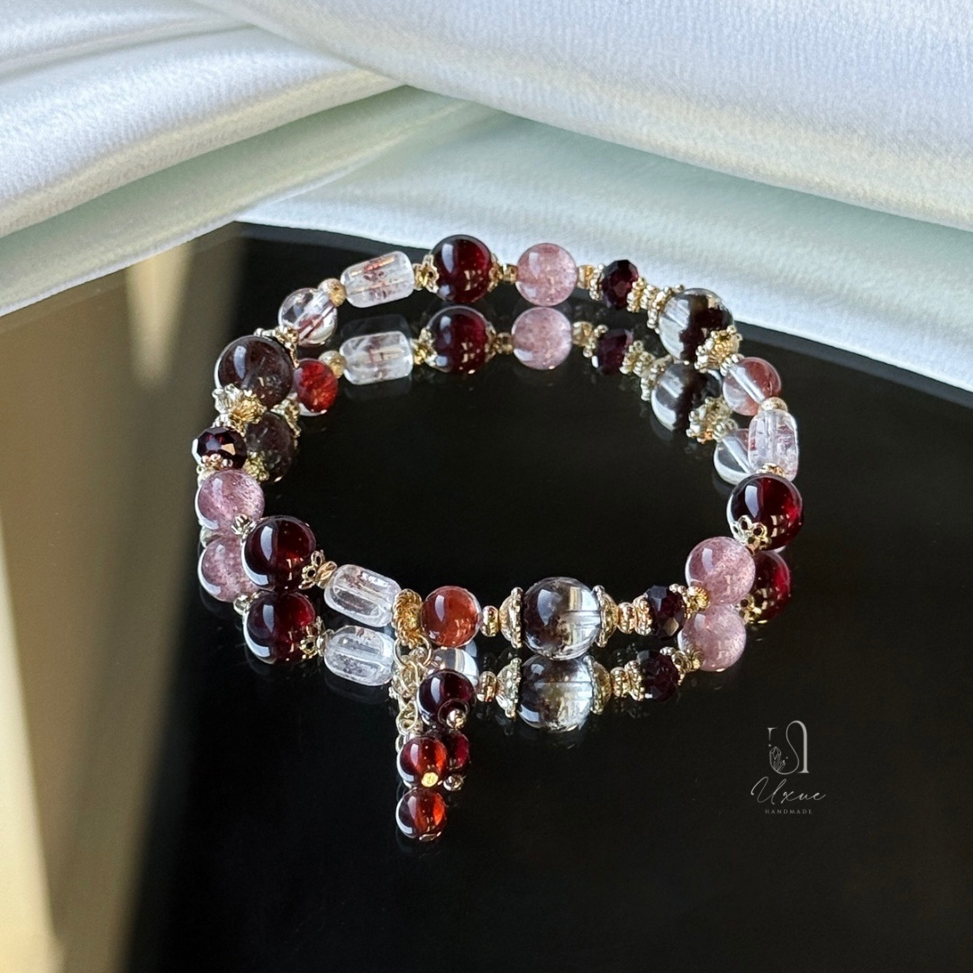 赤焰回聲——紅幽靈、石榴石、草莓晶、金草莓超七、紅膠花