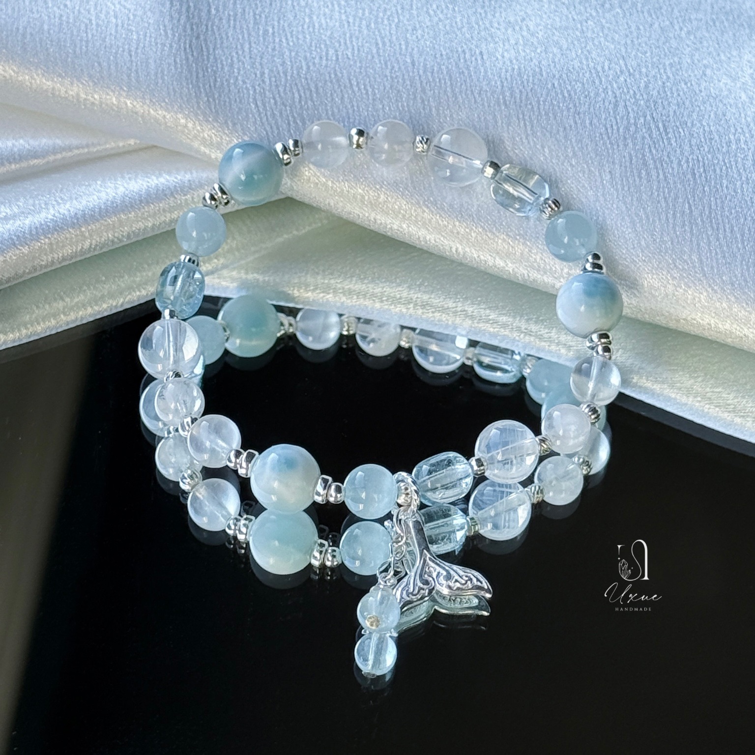 藍風旅人——海紋石、海藍寶、藍針石、托帕石、月光石、雪花幽靈