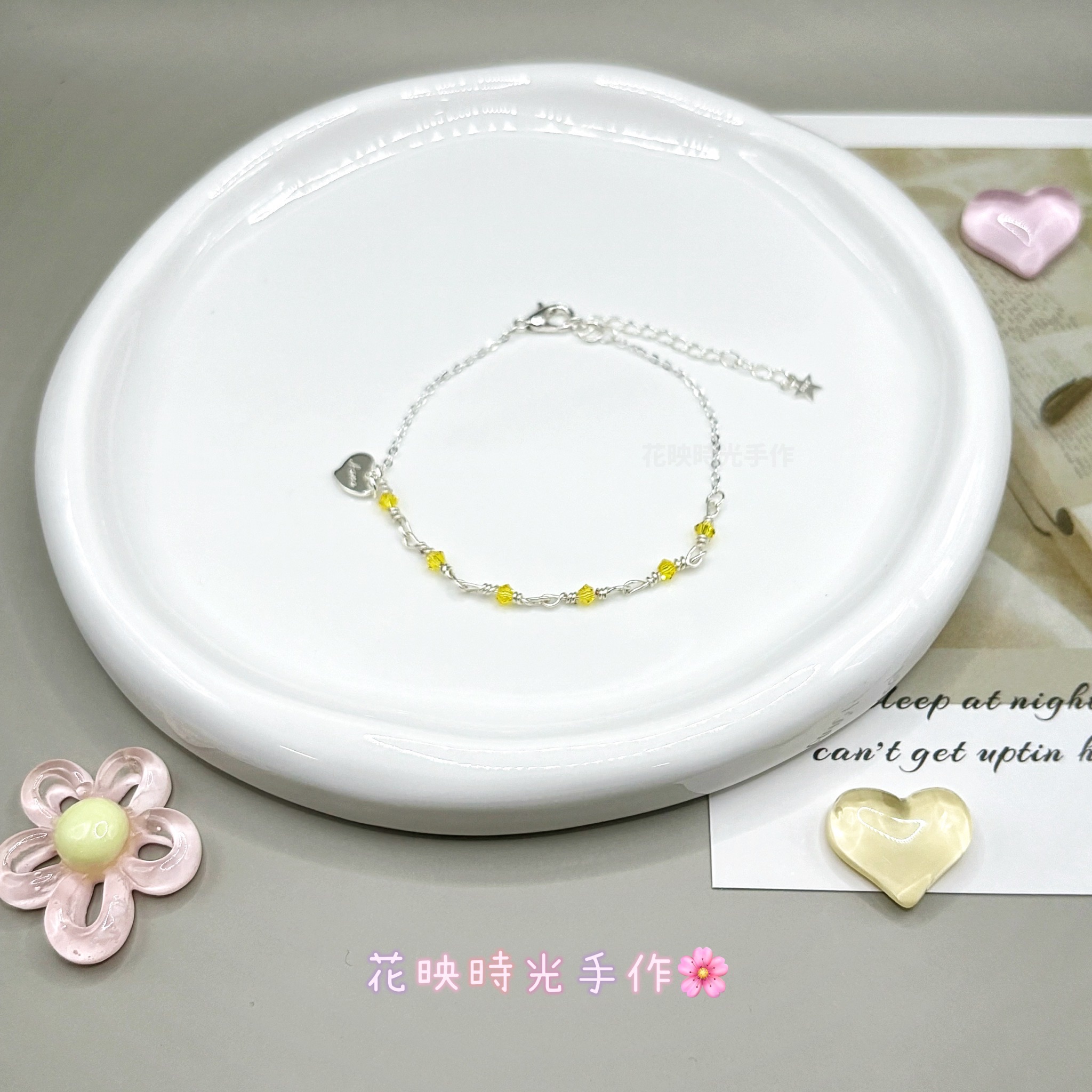 ✨人氣品項｜多顏色客製｜手工柔光纏繞水晶手鍊｜禮盒