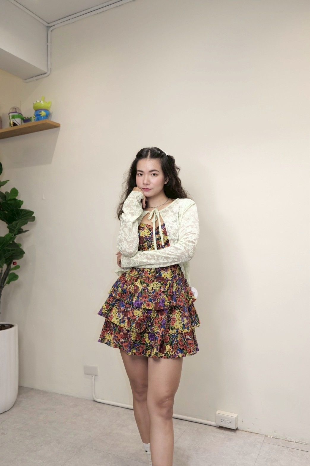 3色 精緻繡花百搭罩衫