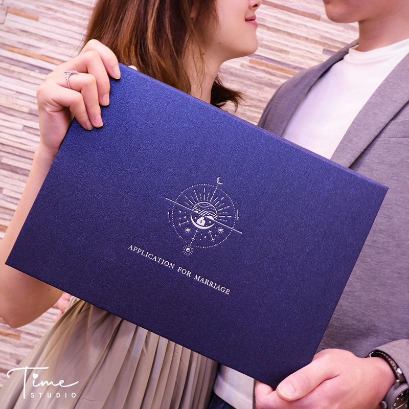 【24h快速出貨】星空永恆．燙金結婚書約｜戶政可用 結婚證書 書約 結婚證書 證書夾 婚約 書約夾 結婚必備 異性同性