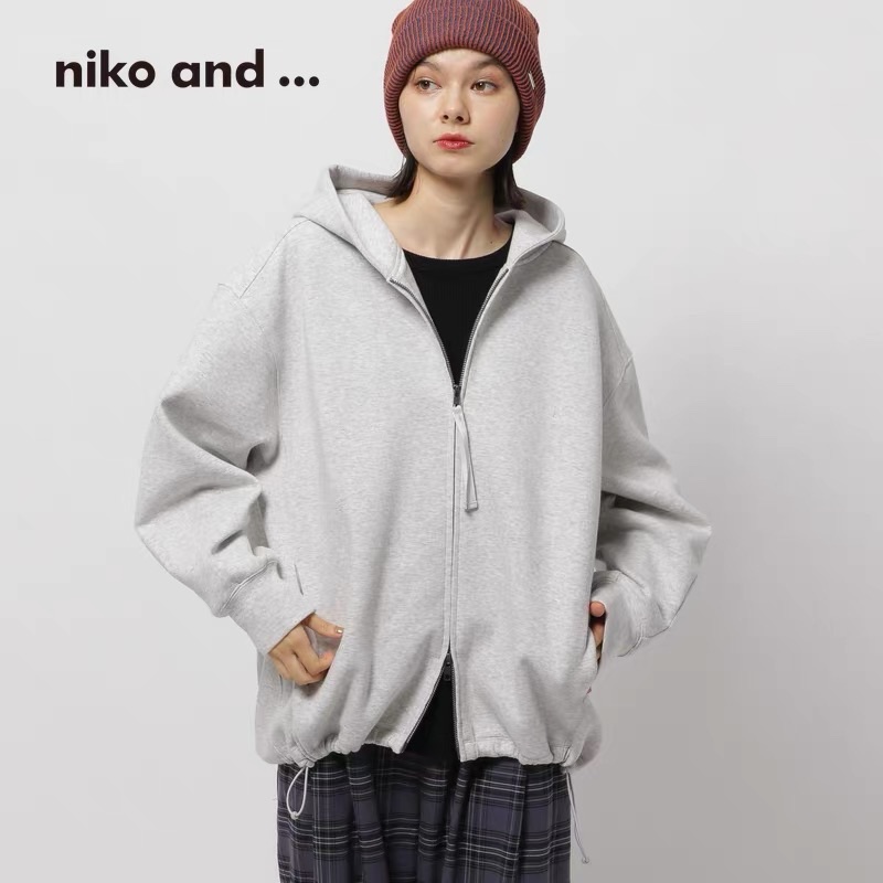 niko and ...秋季新款寬鬆連帽外套