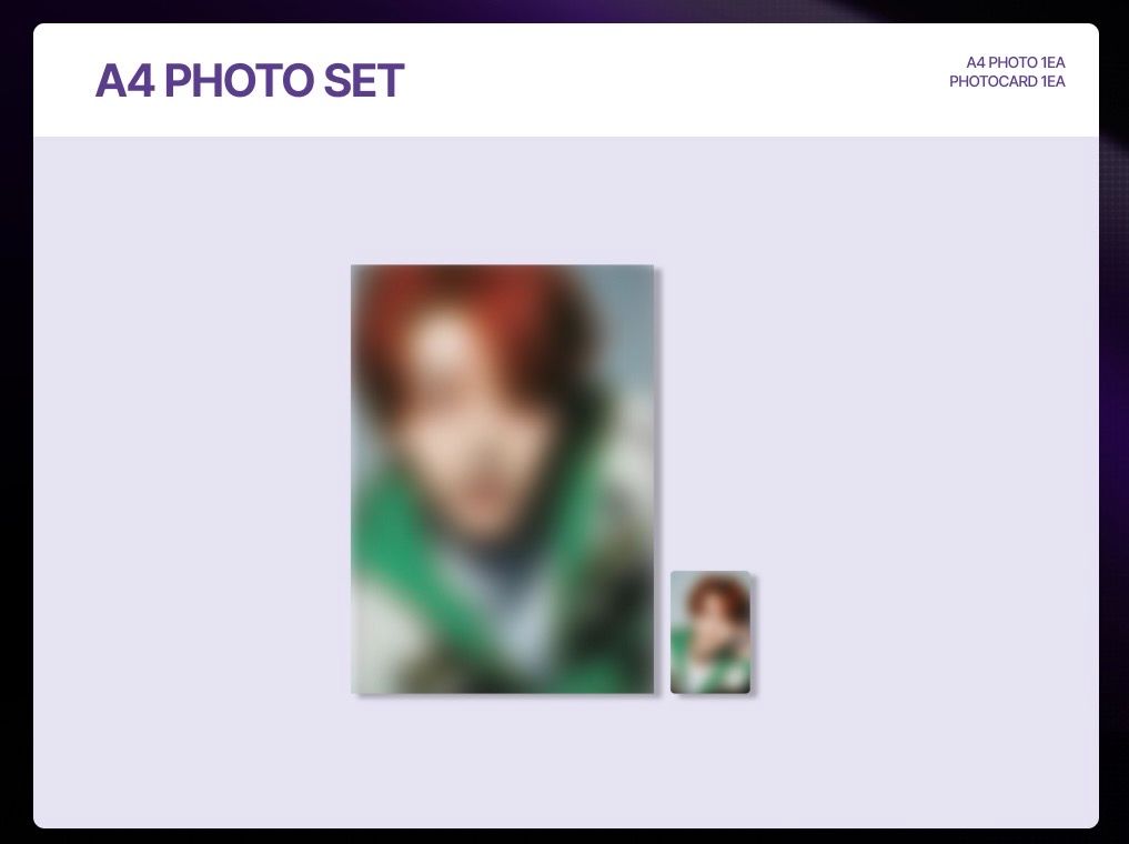 A4寫真小卡套組
