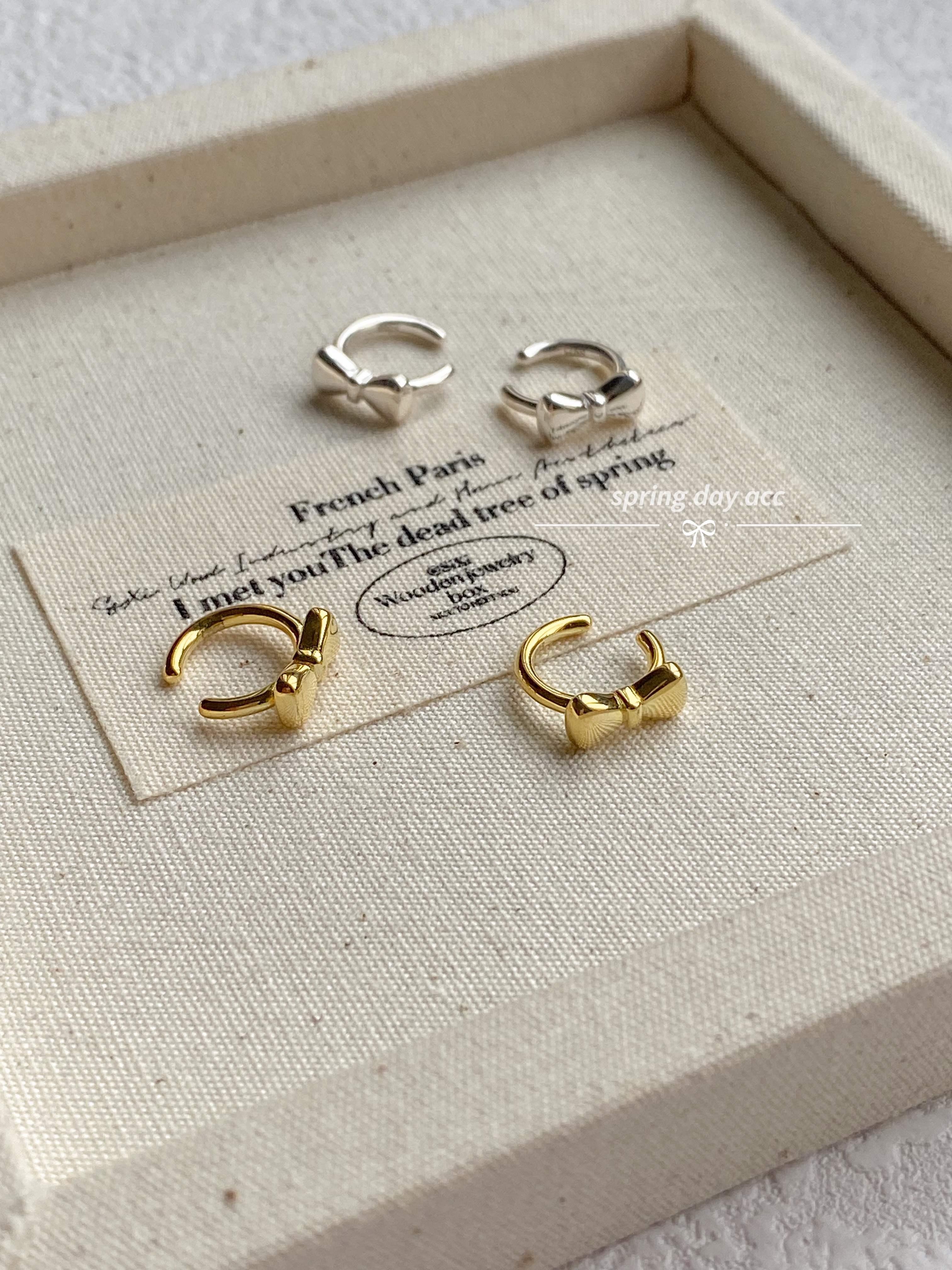 現貨｜s925｜少女心爆發💓蝴蝶結純銀耳夾