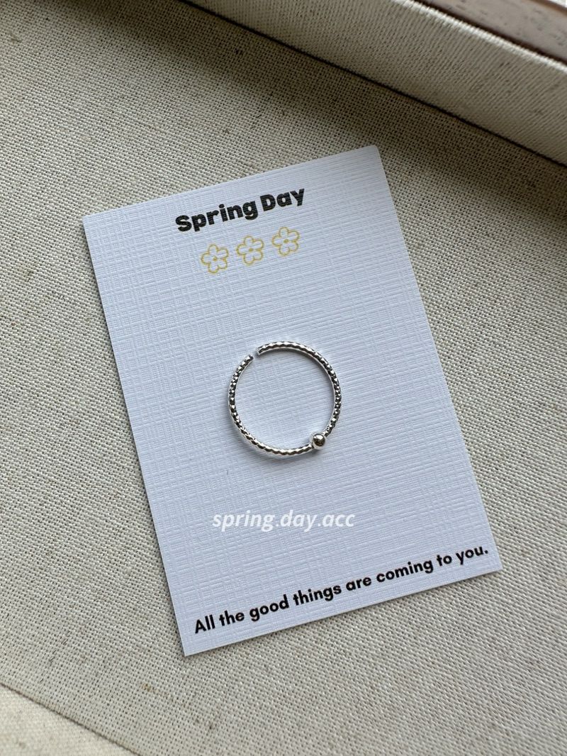 現貨｜s925｜簡約圓珠綾面紋理純銀戒指