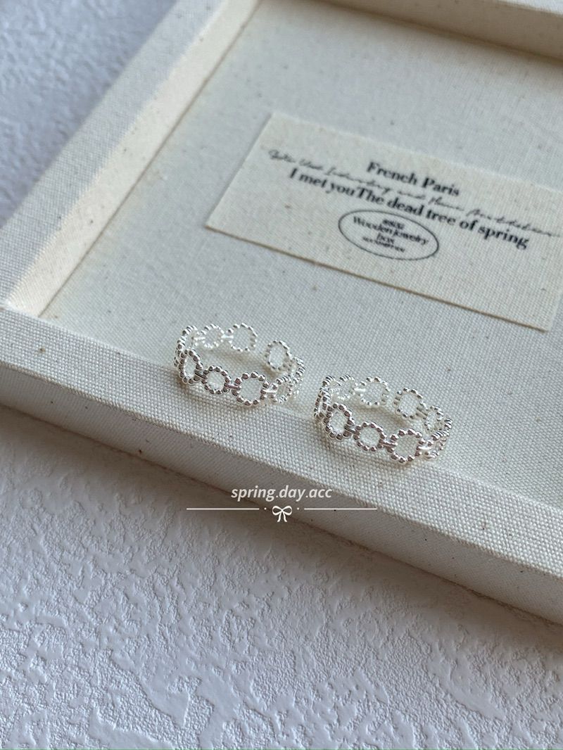 現貨｜s925純銀｜復古圓珠純銀開口戒