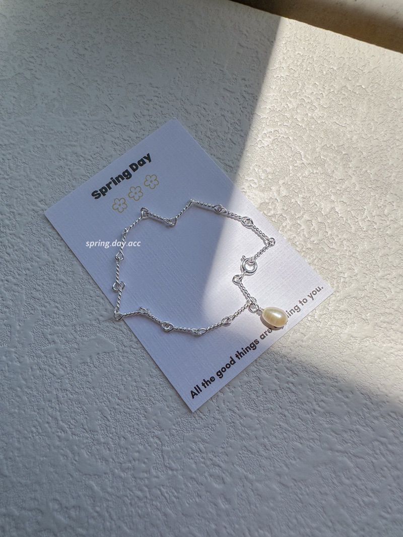 現貨｜s925｜自留款✨淡水珍珠扭結純銀手鍊