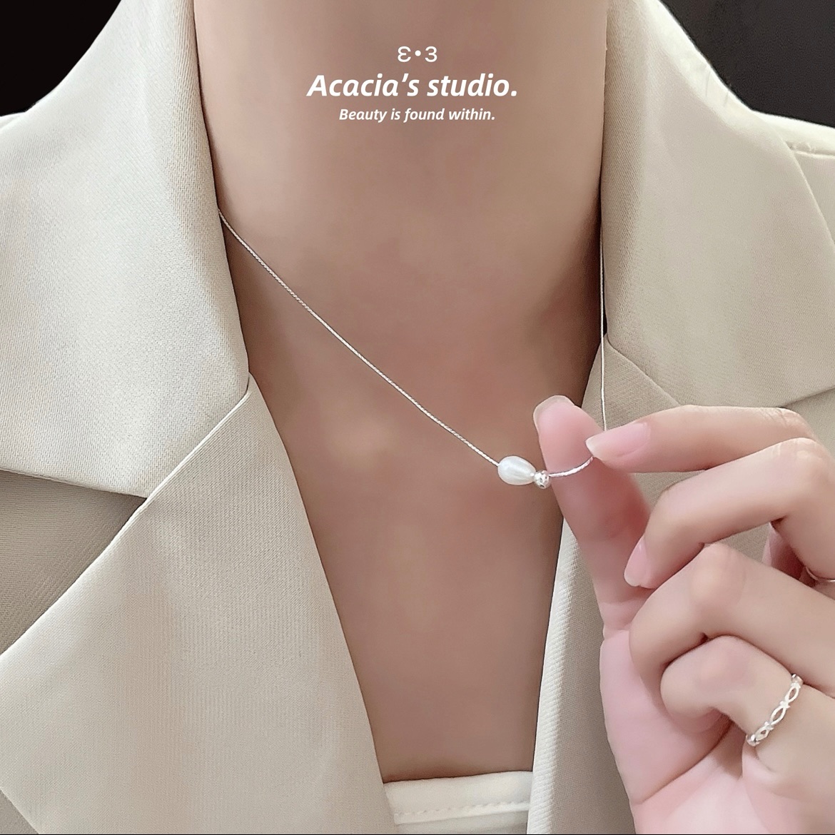 S925純銀｜溫柔x漂亮 天然淡水珍珠項鍊