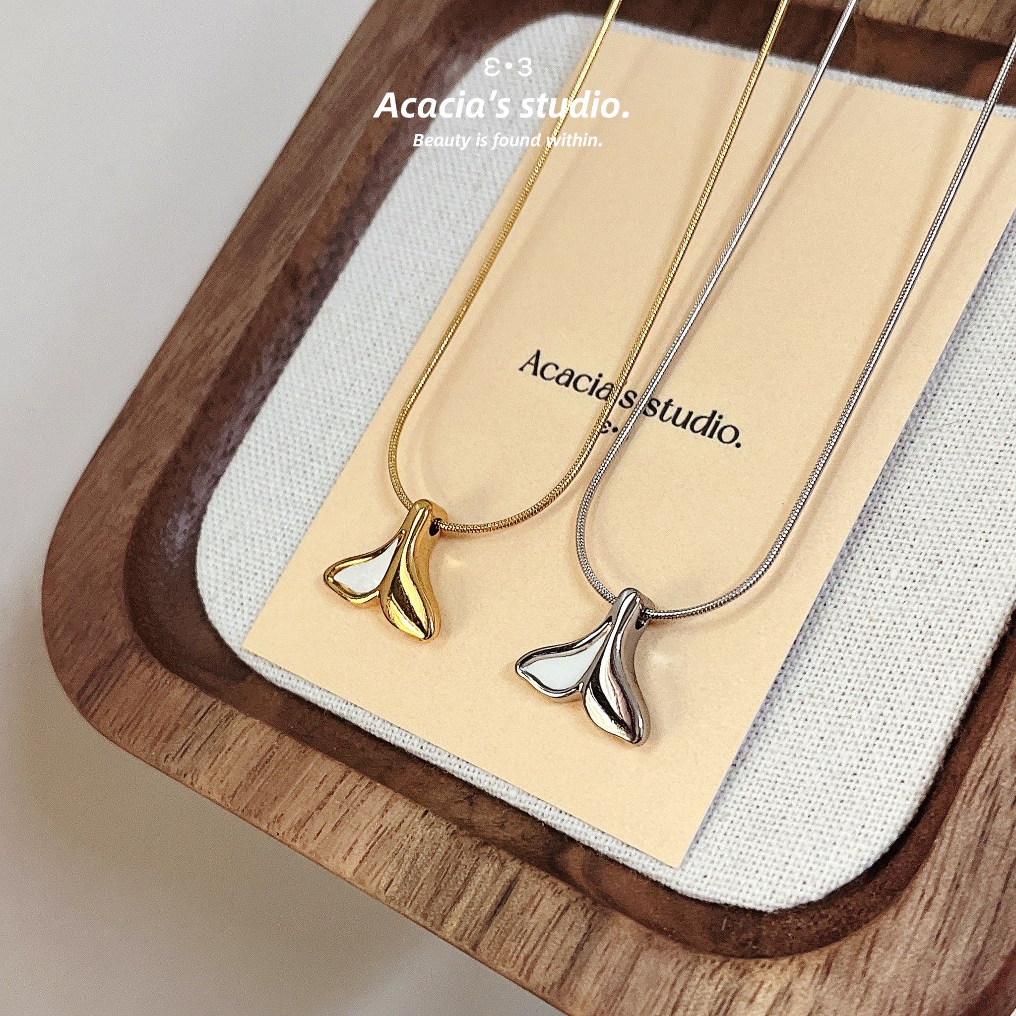 鈦鋼｜貝母魚尾🧜🏻‍♀️鈦鋼項鍊 推薦！