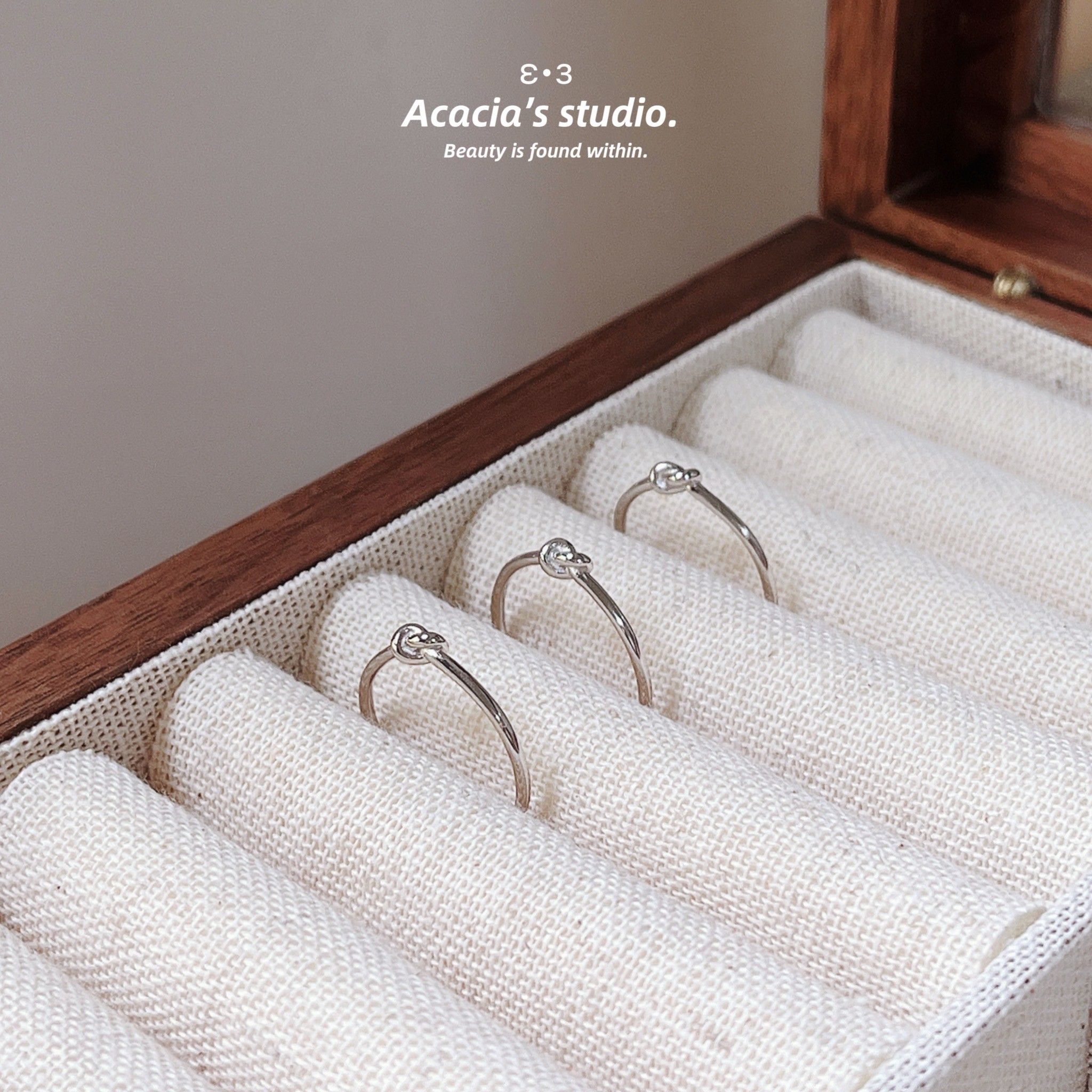 S925純銀｜百搭扭結設計感細戒