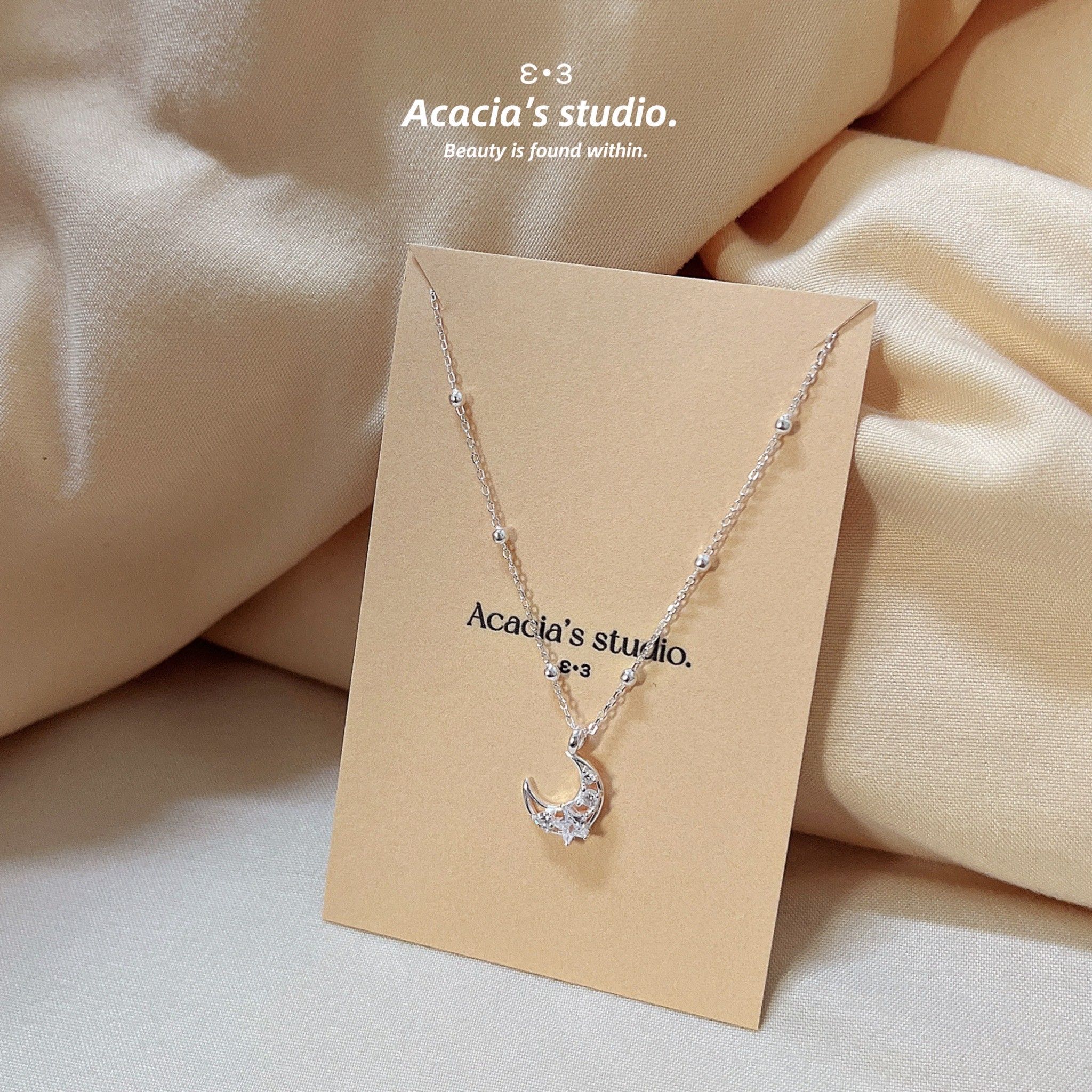 S925純銀｜月下星辰 童話故事般☆夢幻