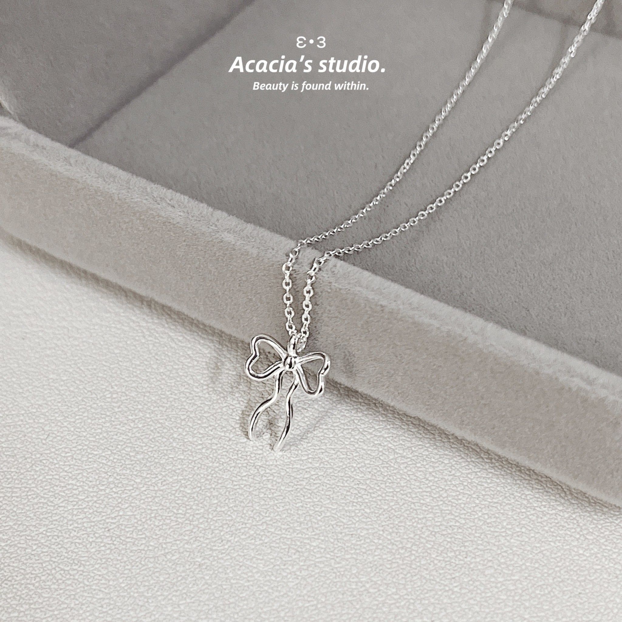 S925純銀｜愛心翅膀🪽蝴蝶結項鍊