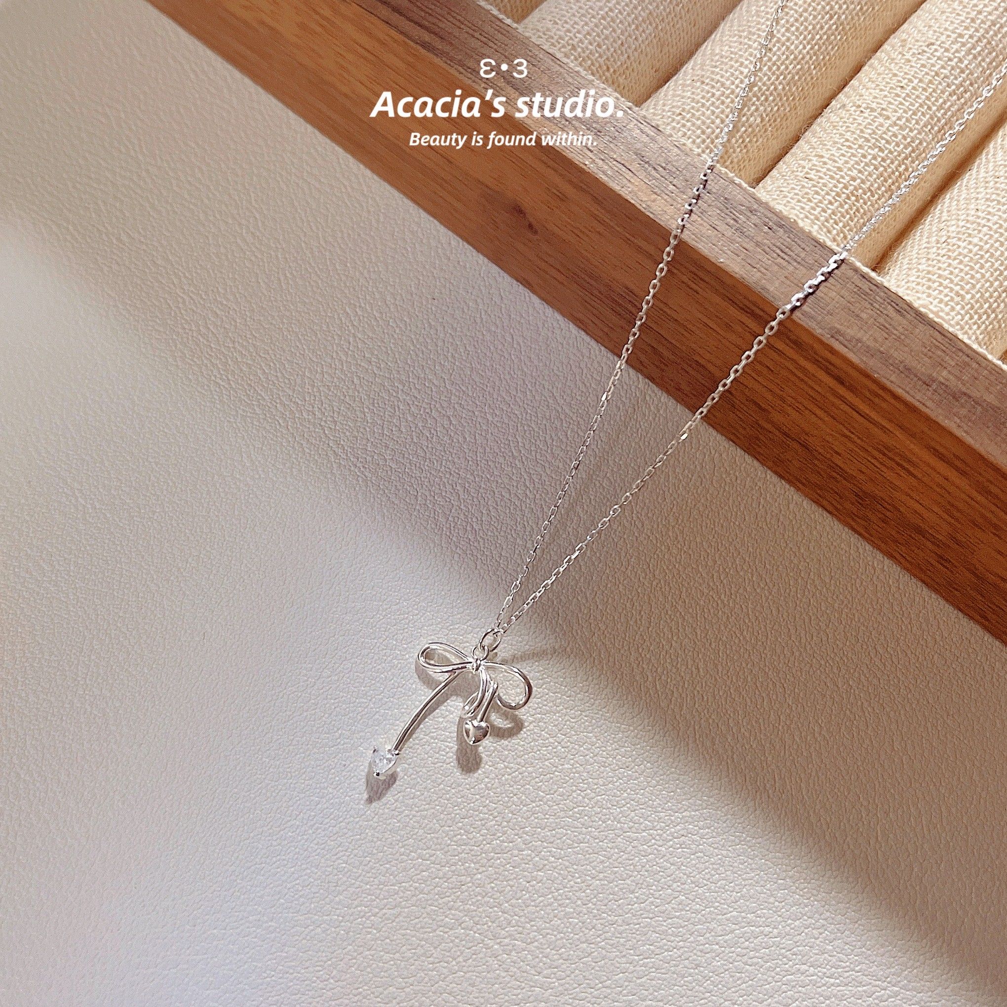 S925純銀｜獨家NEW•仙氣蝴蝶結𝜗𐑞長短邊項鍊