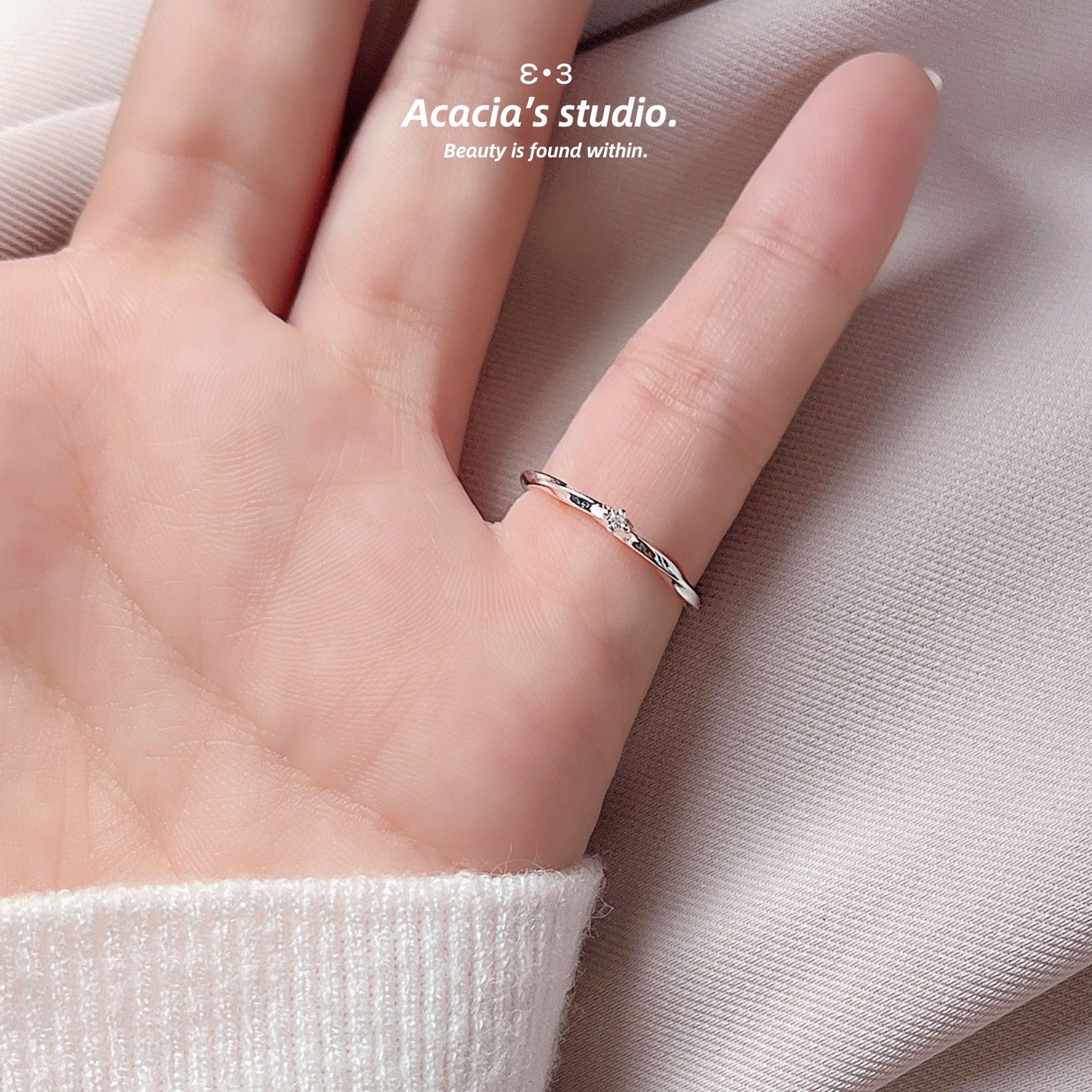 S925純銀｜莫比烏斯單鑽尾戒 人氣冠軍 自留款