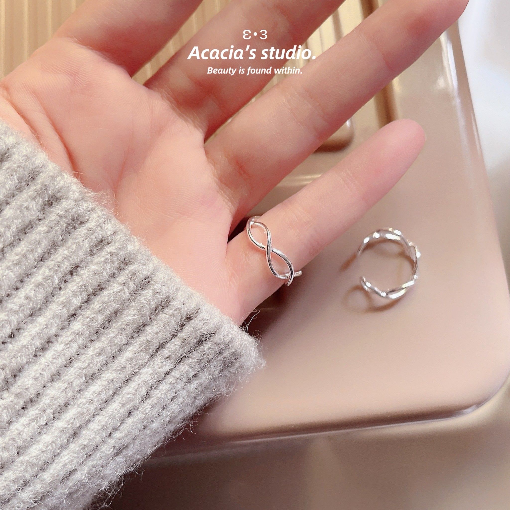 S925純銀｜充滿無限希望尾戒 耳骨夾