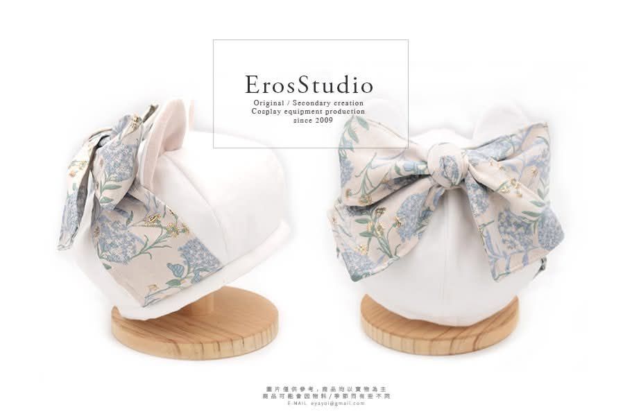 Eros Studio 雪貂蝴蝶結貝蕾帽