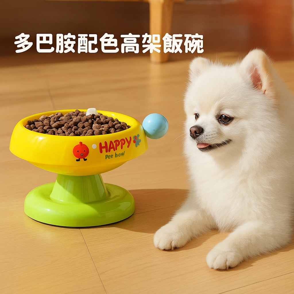 （預購）多巴胺配色寵物高腳碗
