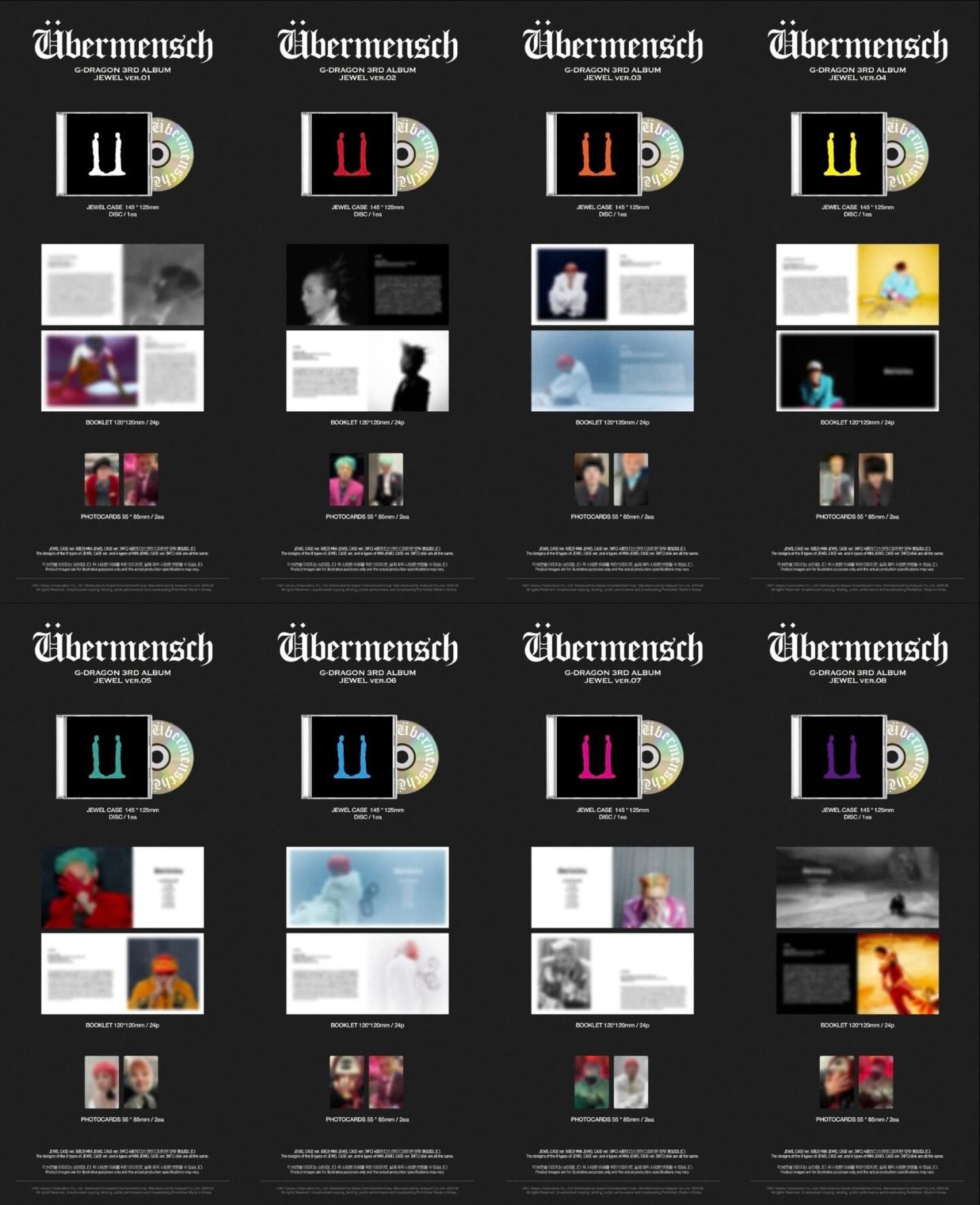 第三張正規專輯Übermensch韓國進口官方JEWEL ver.＋各通路限量特典卡