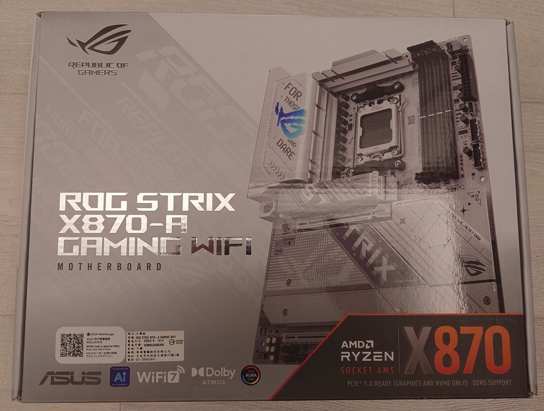 華碩 ROG STRIX X870-A GAMING WIFI 主機板