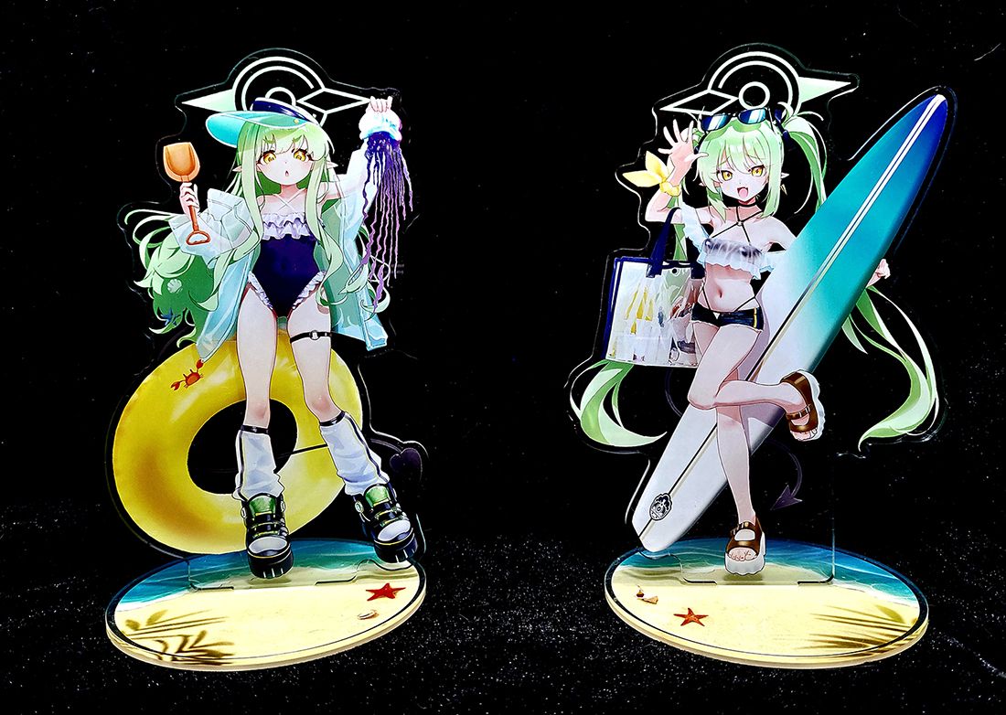 【FF45通販】蔚藍檔案二創 高地人鐵道學園 泳裝 橘希望Nozomi 橘光Hikari 單面 20cm壓克力大立牌