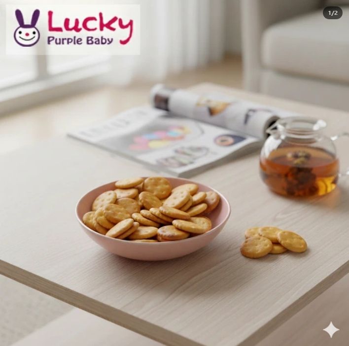 【幸運紫娃】鹽味小圓餅