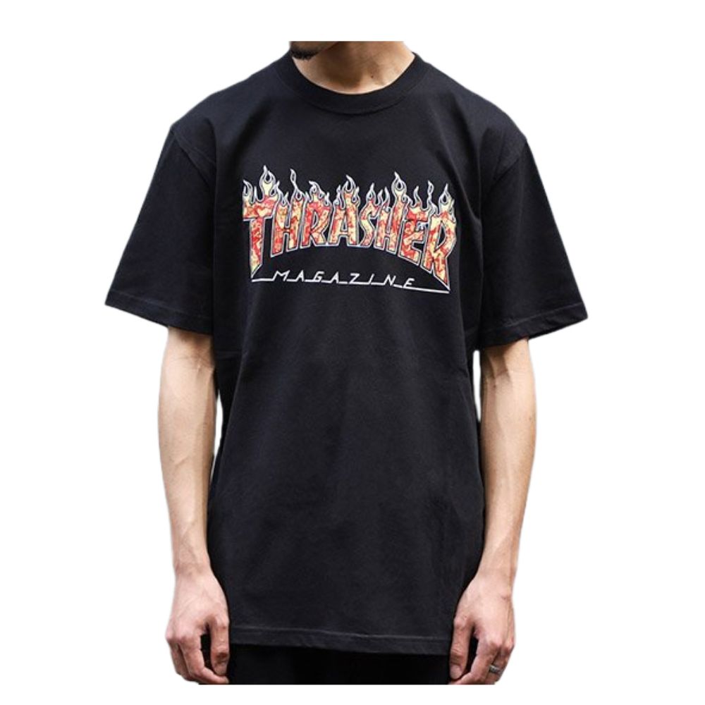 Thrasher 亞洲版 春節限定款 福祿壽 火焰 短袖T恤 黑色 有附限量紅色提袋 TH0120-GT27BLK