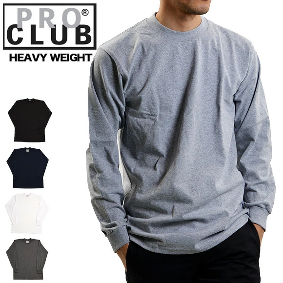 Pro Club-114  6.5oz 重磅長袖上衣 圓領T恤 Heavyweight 棉質長袖圓領T 美國進口 大尺碼