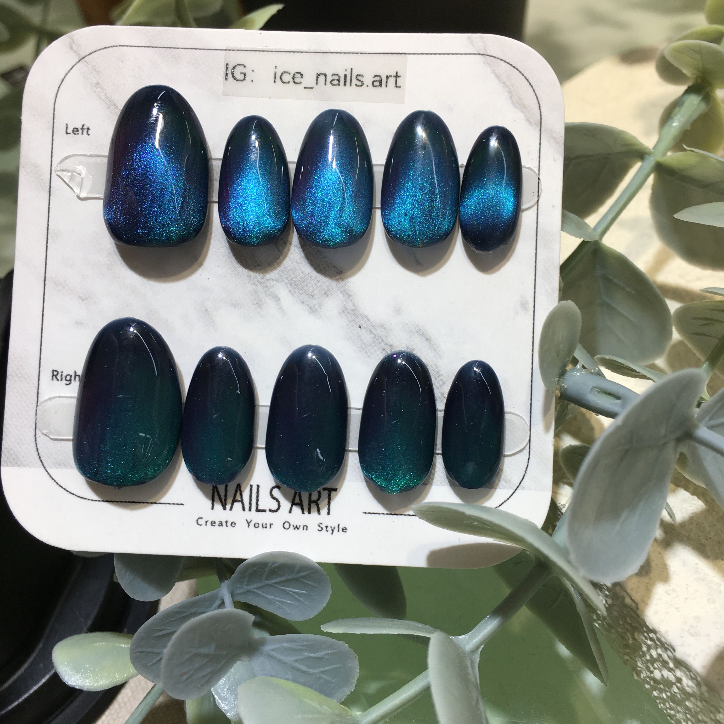 【深海幻光】 藍色貓眼 單一色貓眼穿戴甲