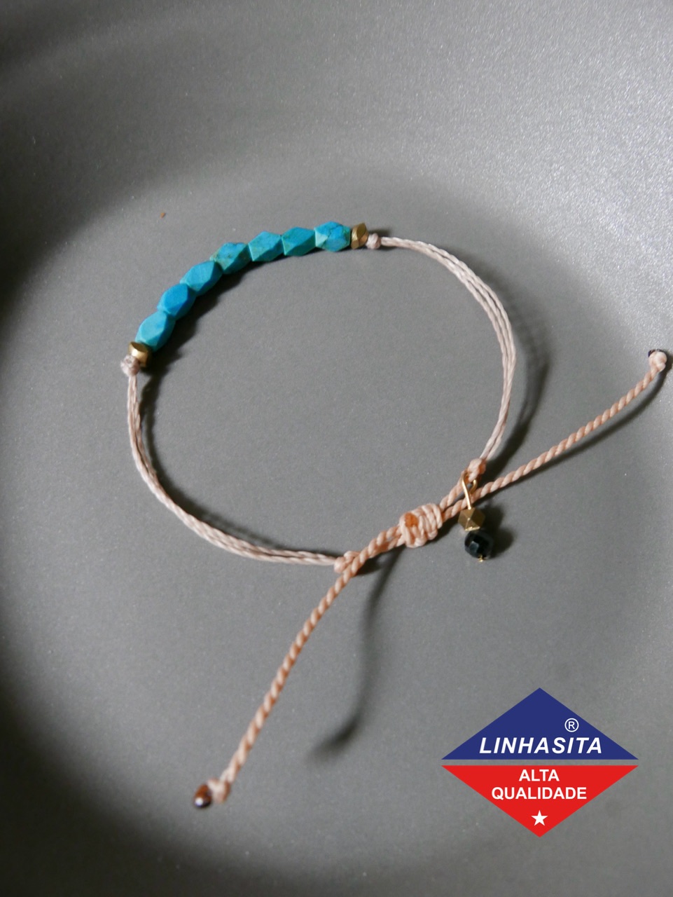 阿富汗藍松石可調蠟繩