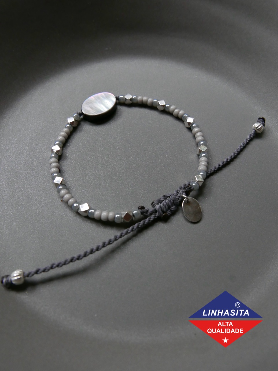 黑蝶貝可調蠟繩