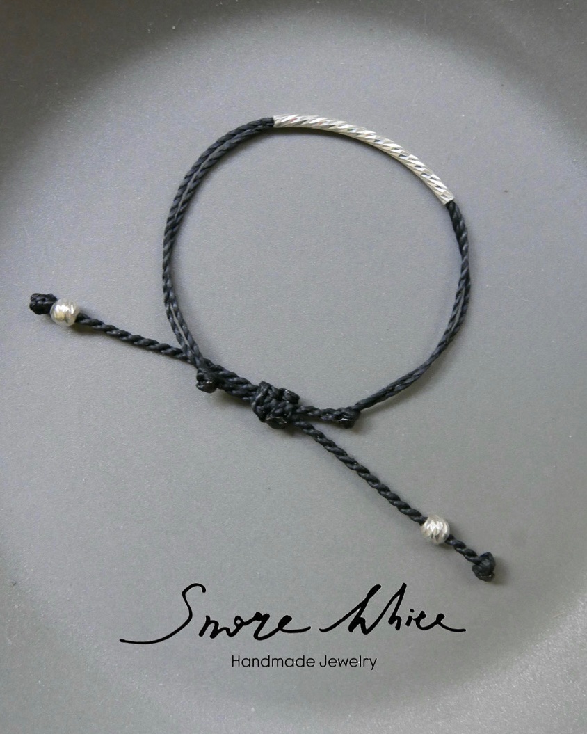 滿天星銀管可調蠟繩 - 酷黑