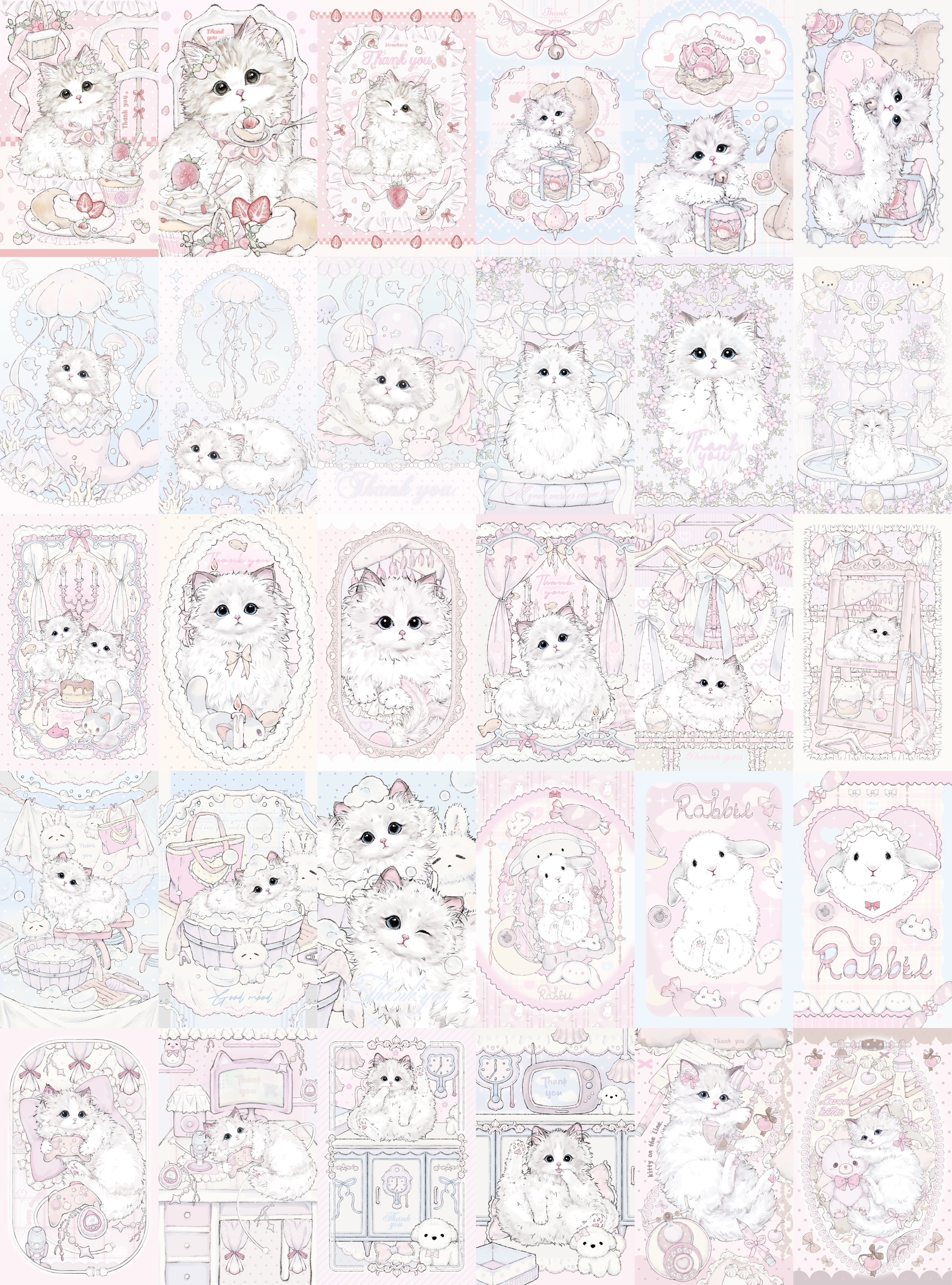 【八折上新】貓貓系列封口貼—亮膜20p 可下單後聯繫自選