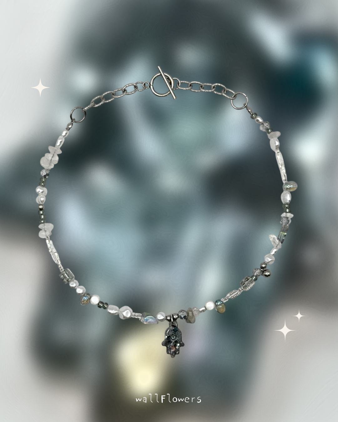 手作滴膠項鍊｜Hamsa