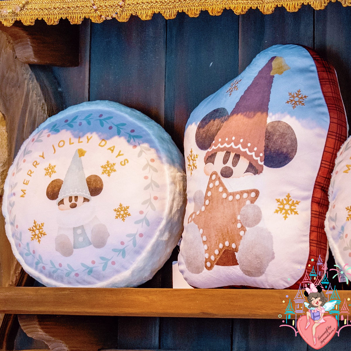 東迪-米奇精靈聖誕抱枕