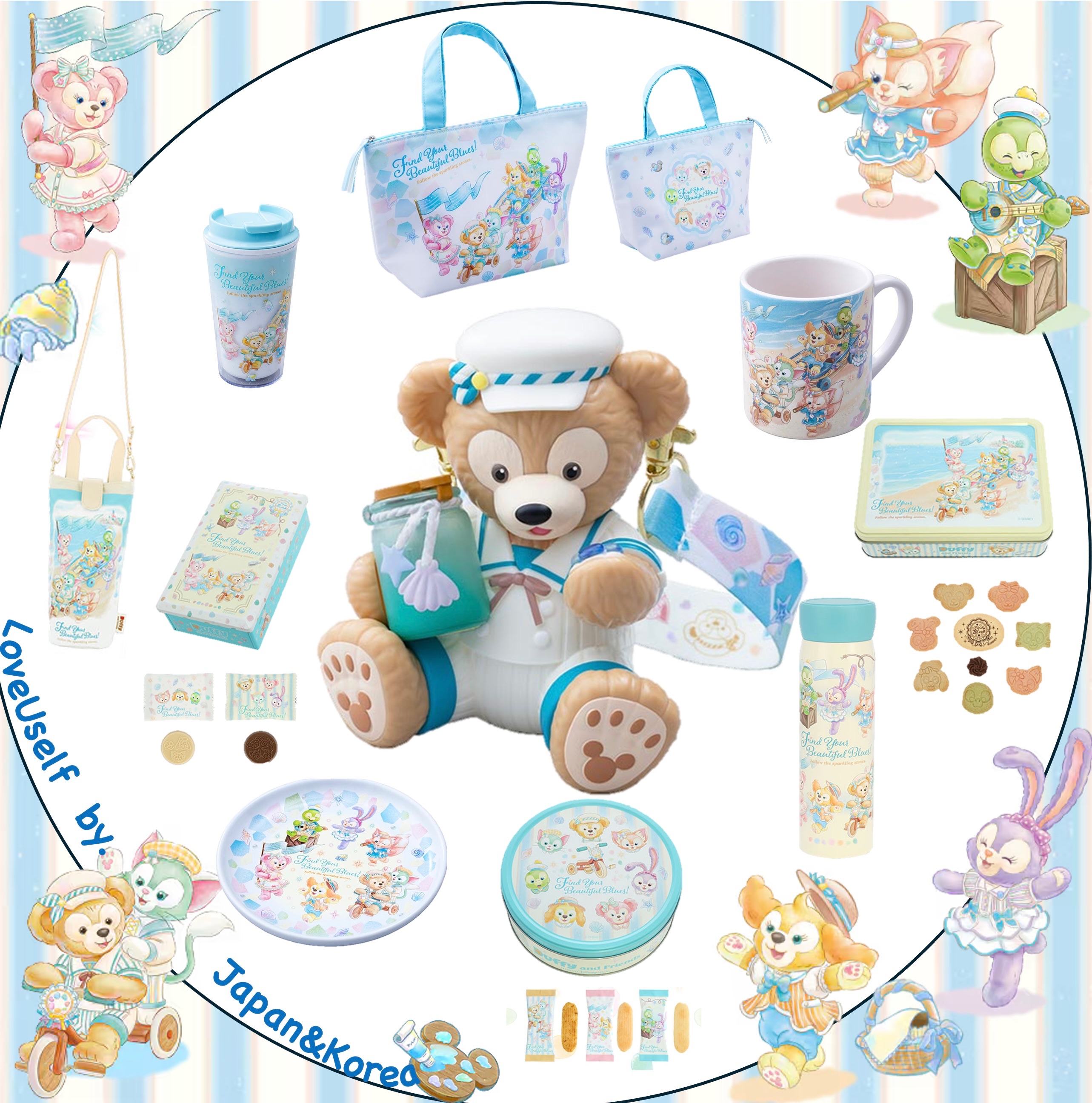 東迪-達菲藍調系列 餐廳 糖果罐 餐袋