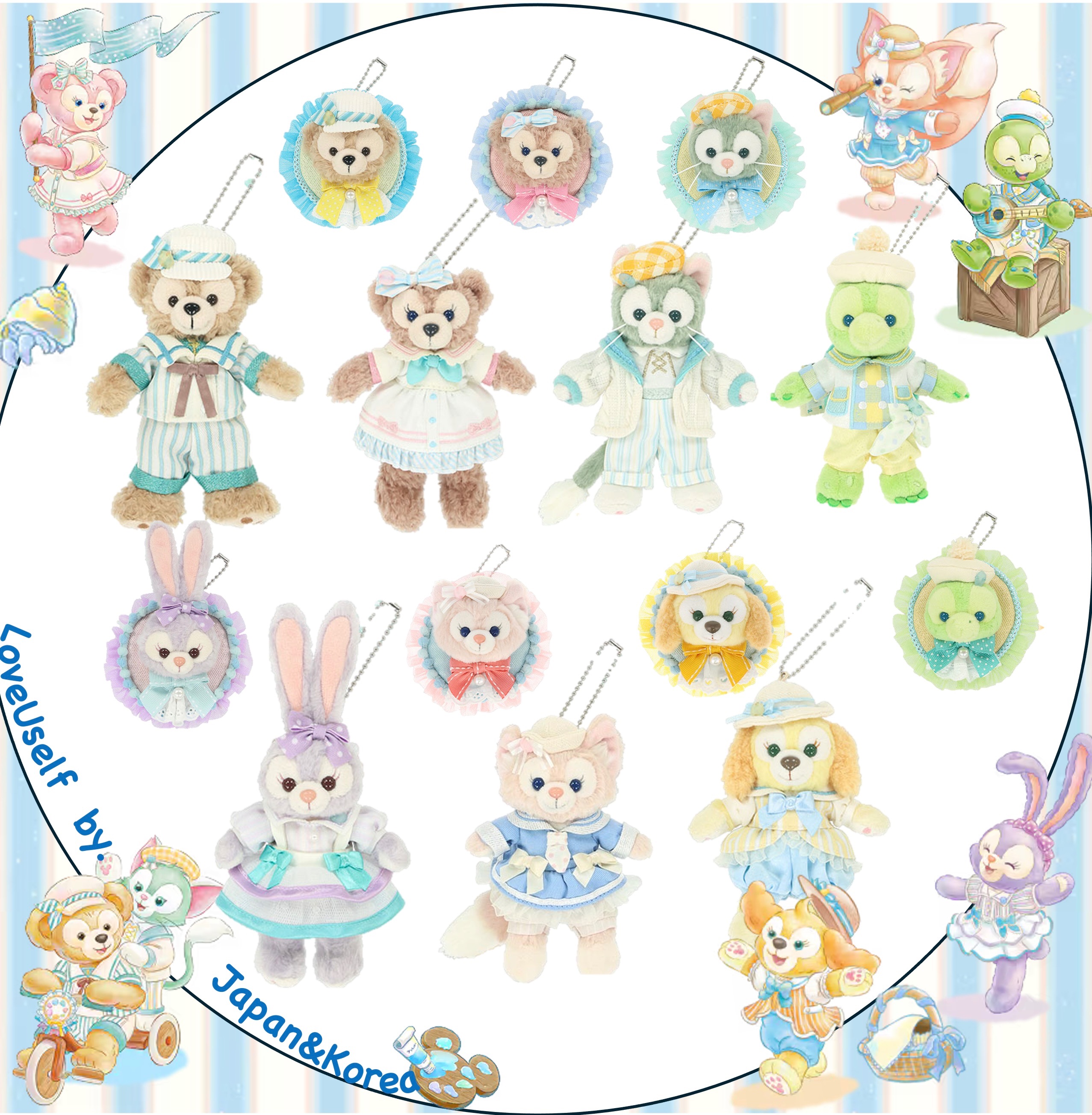 東迪-達菲藍調系列 吊飾 娃娃