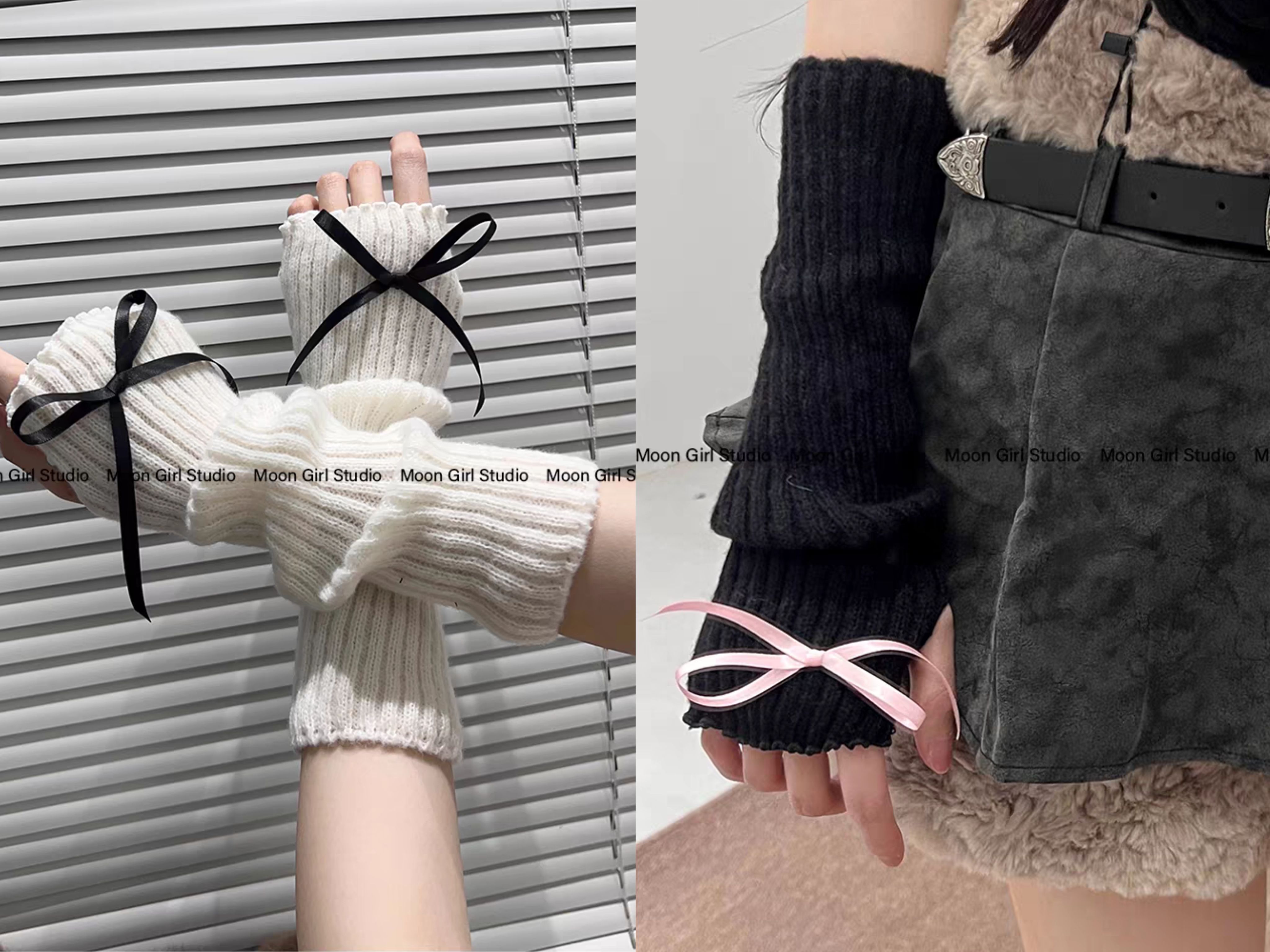 可愛蝴蝶結半截袖套