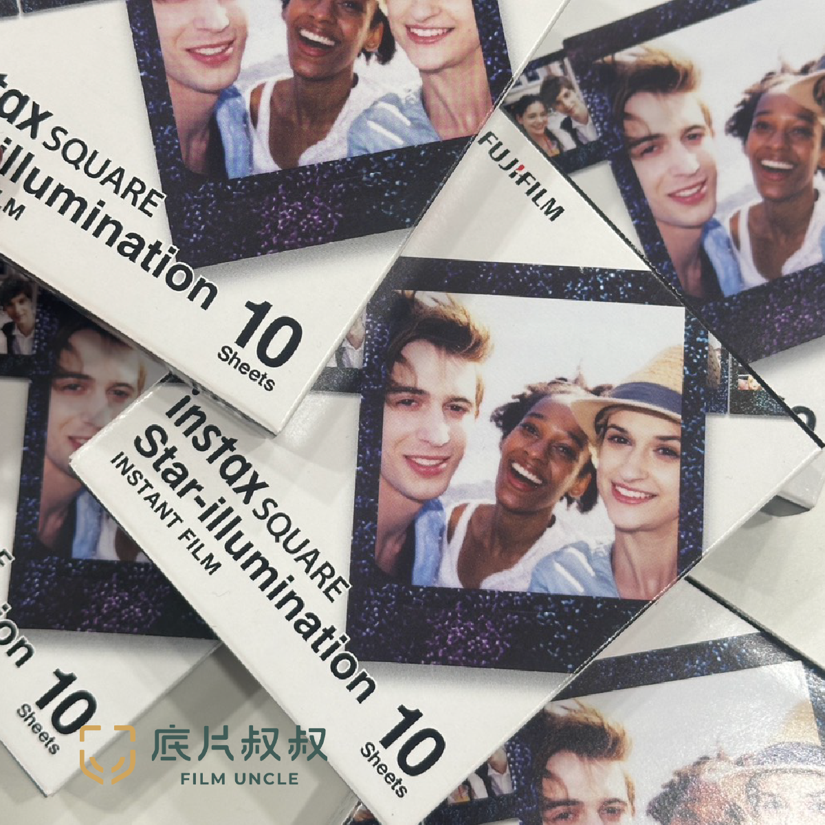 即期品-Fujifilm Instax Square Film 富士方形拍立得底片 星空框10入
