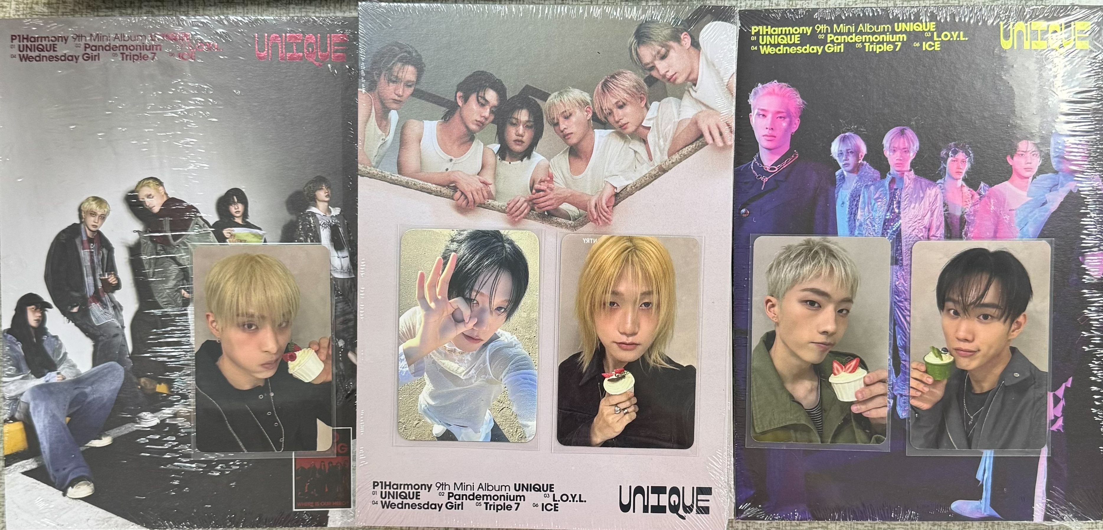 全新 P1Harmony 9th Mini Album [UNIQUE]（pb ver.）專+特典卡不拆售 務必看描述