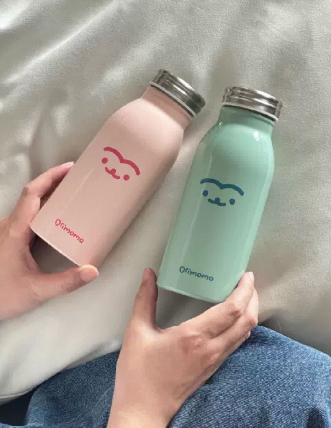 【Drimomo】原創小熊攜帶式密封不繡綱保溫杯350ml