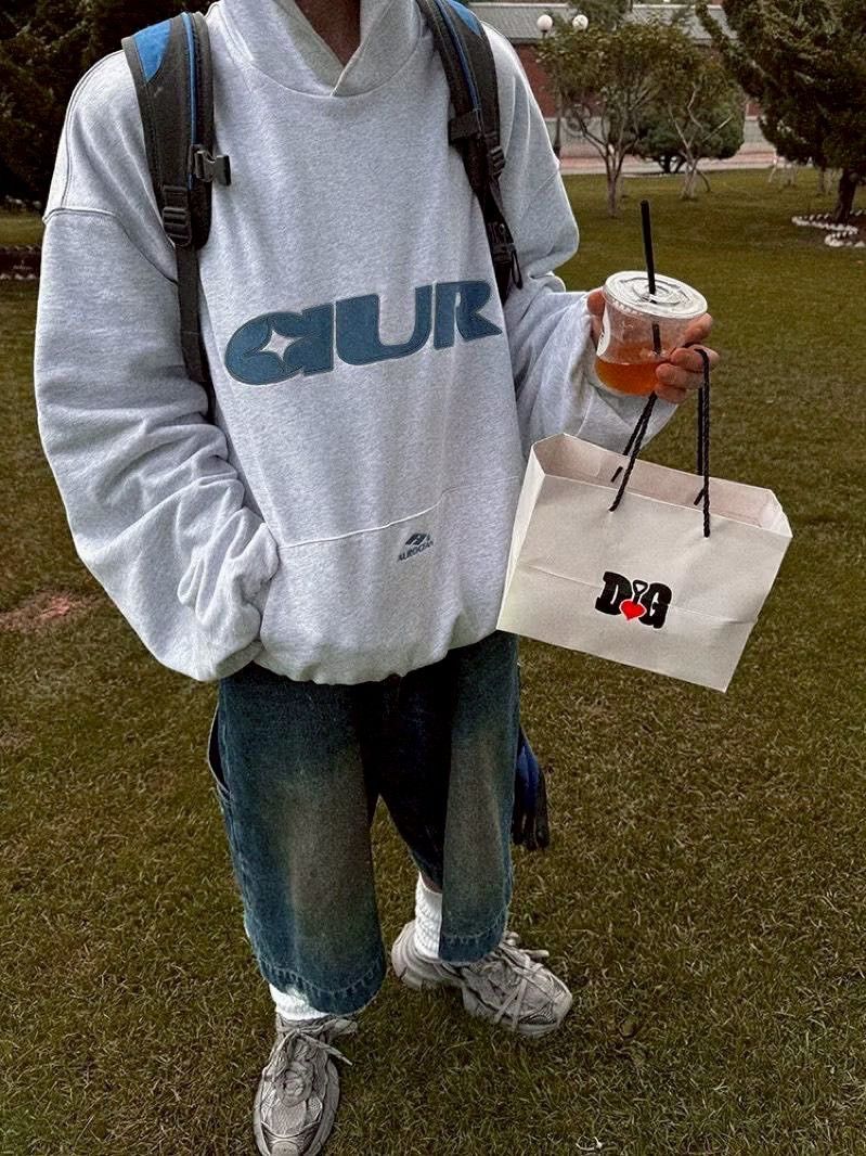 |預購|AUR刺繡短寬版型帽T