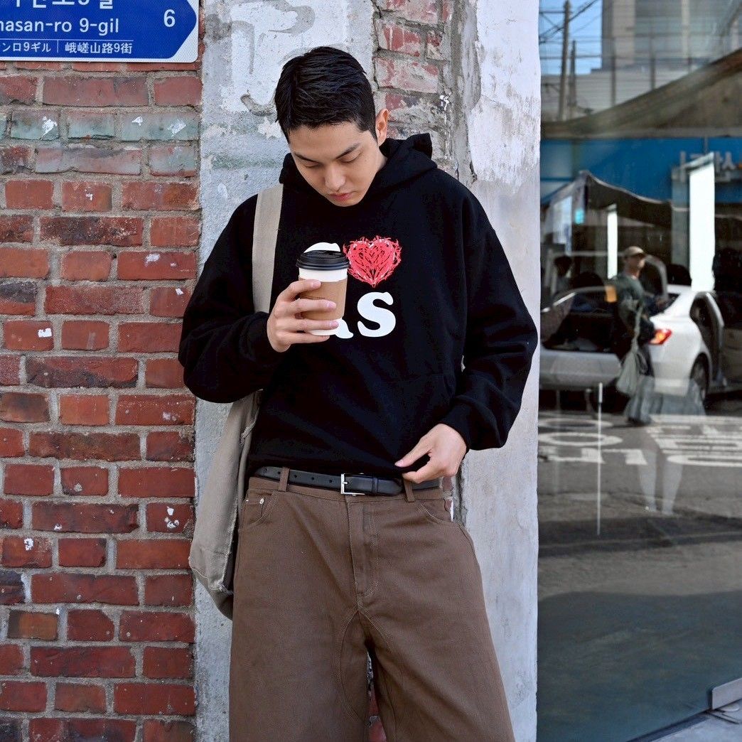 |預購|高磅 內刷毛 帽T 高磅 短寬 塗鴉感 字母 印花 情侶 百搭