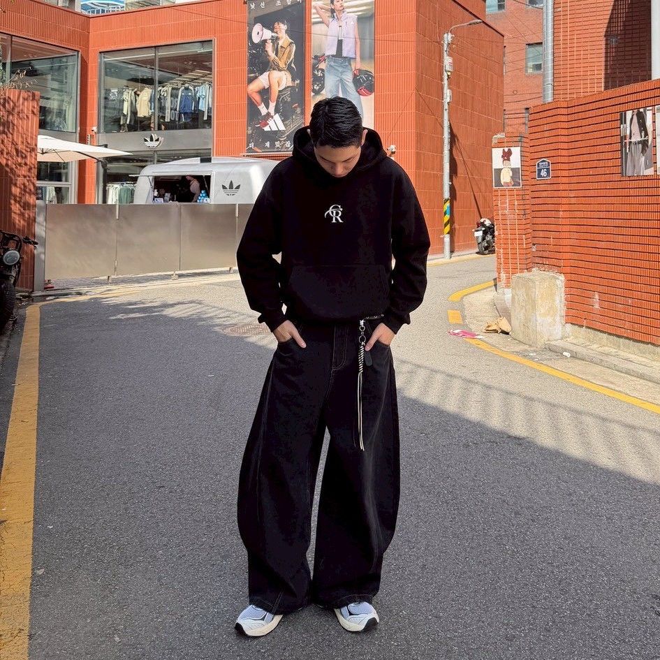 |預購|高磅 內刷毛 帽T 高磅 短寬  字母 印花 情侶 百搭