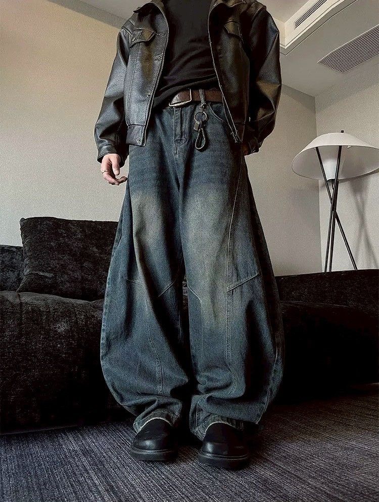 |預購|美式彎刀褲 闊腿 情侶 彎刀牛仔褲