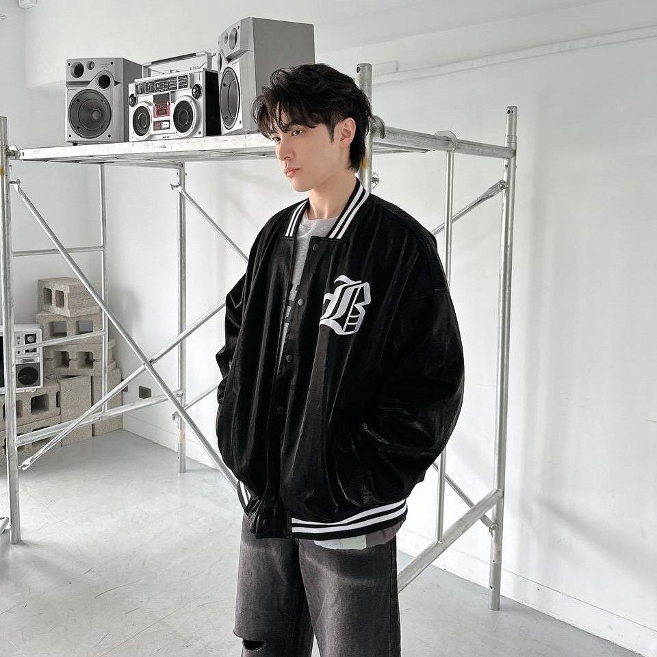 |預購|歌德字刺繡 夾克 外套 寬鬆